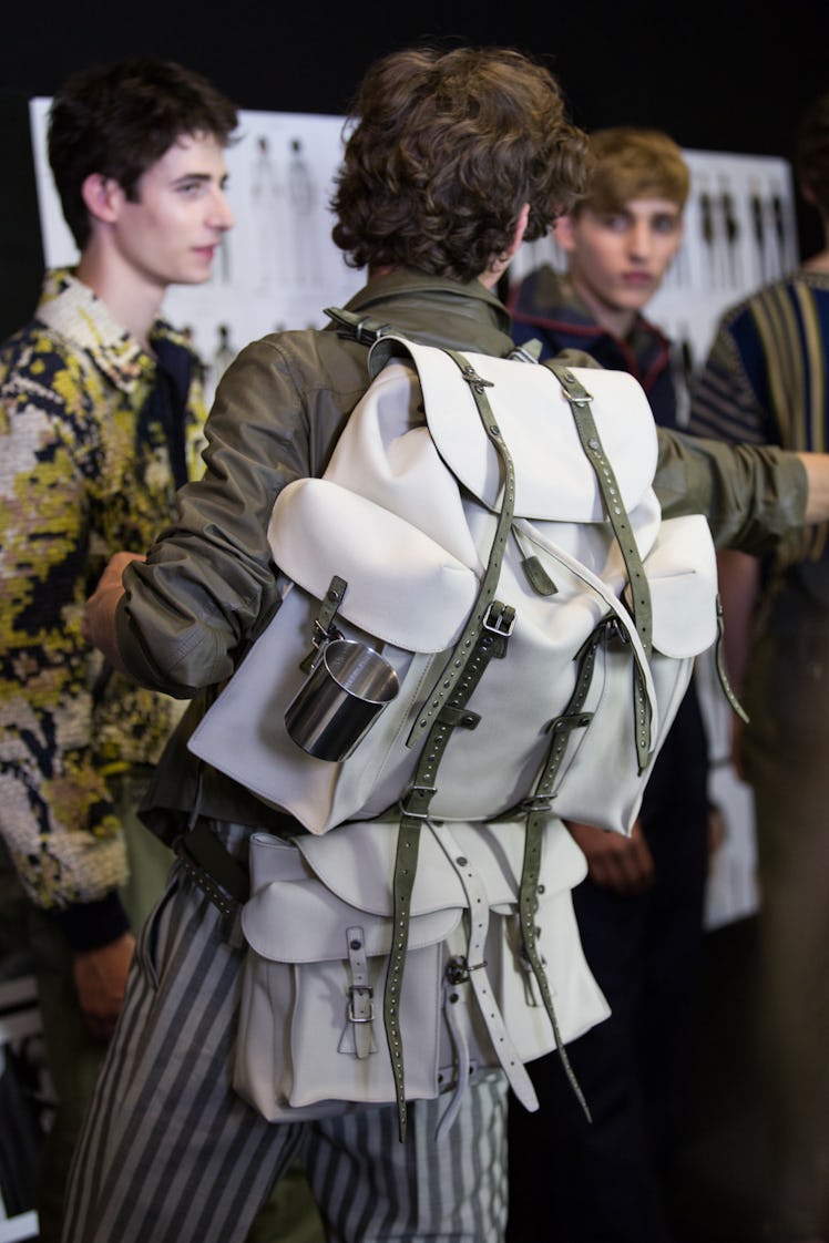 Salvatore Ferragamo Menswear Backstage Spring 2017