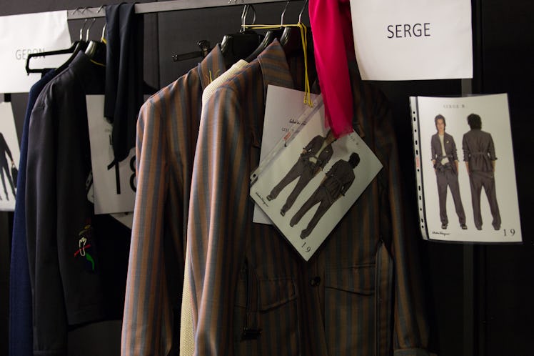 Salvatore Ferragamo Menswear Backstage Spring 2017