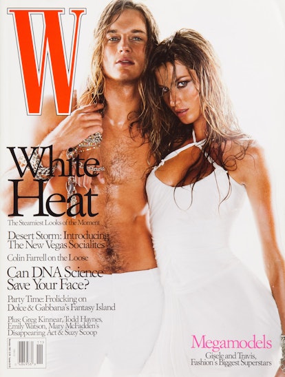Travis Fimmel and Gisele Bundchen on the cover of W Magazine November 2002