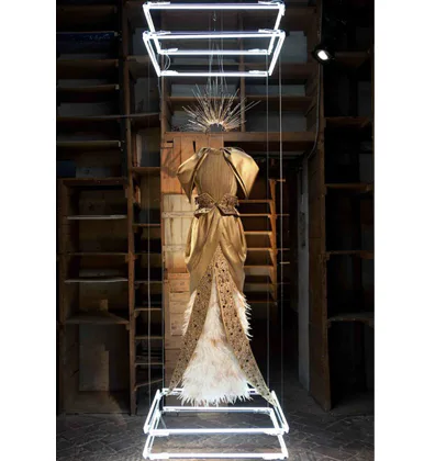 rodarte gold dress RODARTE Gold Sequin Mini Bias Dress 6 / Gold
