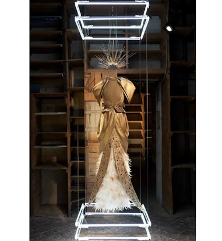 rodarte gold dress RODARTE Gold Sequin Mini Bias Dress 6 / Gold