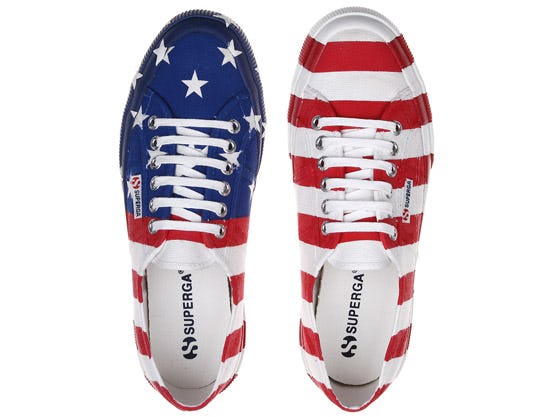 Superga cheap flag shoes