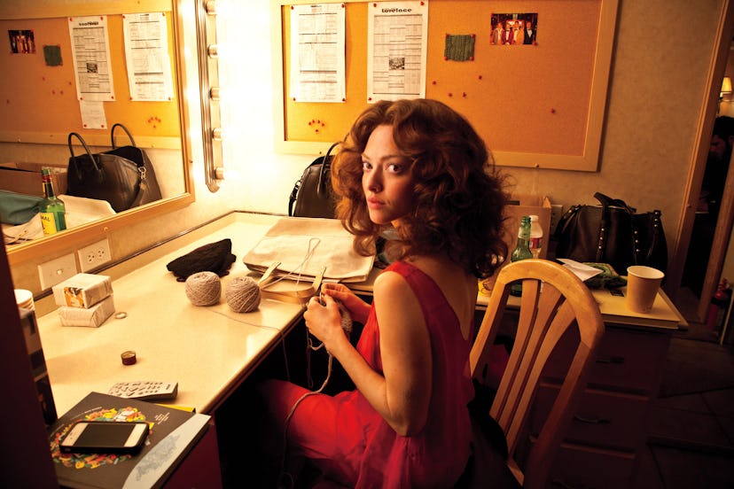 Seyfried on the set of Lovelace