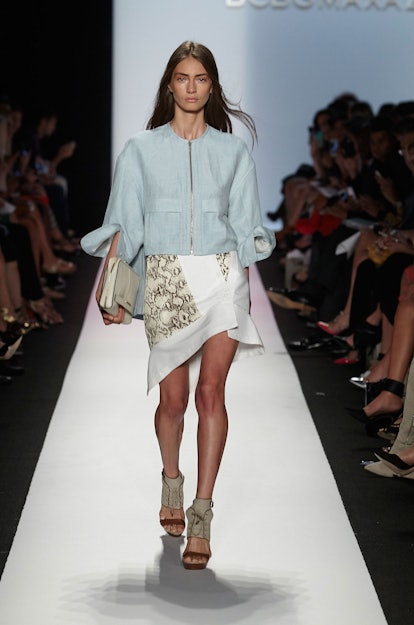 BCBG-Spring-2014-Blue-Jacket-look