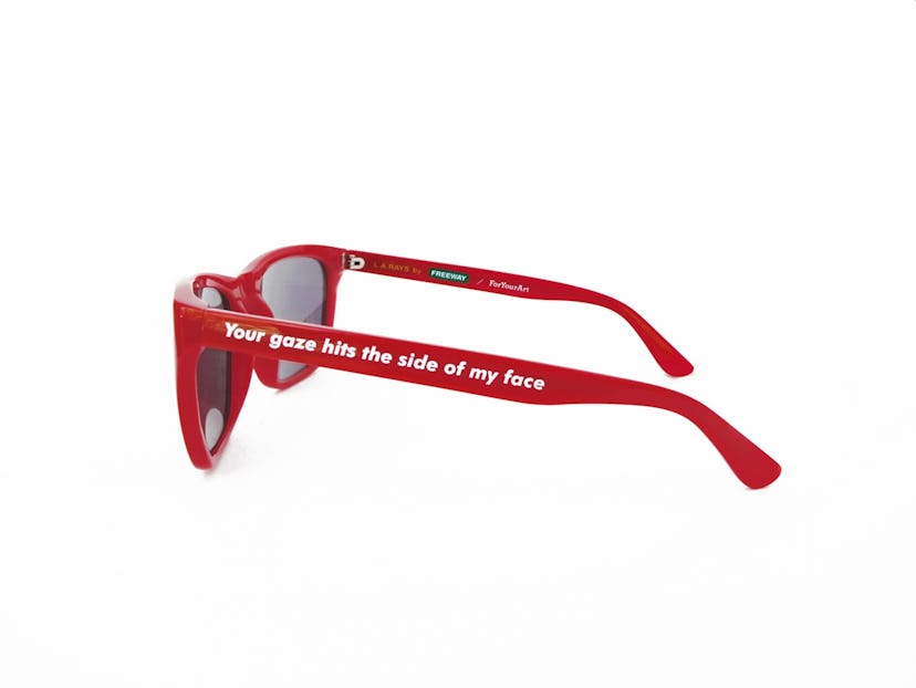 Barbara Kruger L.A. Rays Sunglasses by Freeway Eyewear and ForYourArt, $200, [give-good-art.com](htt...