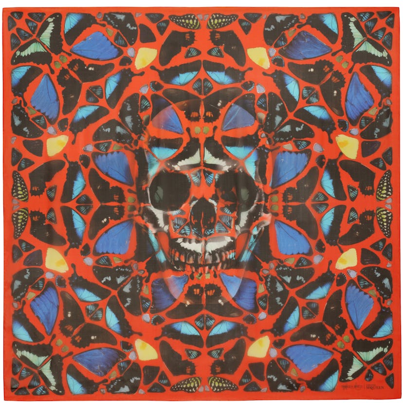 Alexander McQueen x Damien Hirst scull scarf