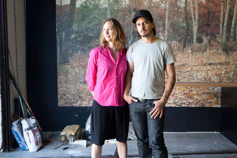IMG_1938Dorothée Perret and Oscar Tuazon at Tuazon’s Los Angeles studio.