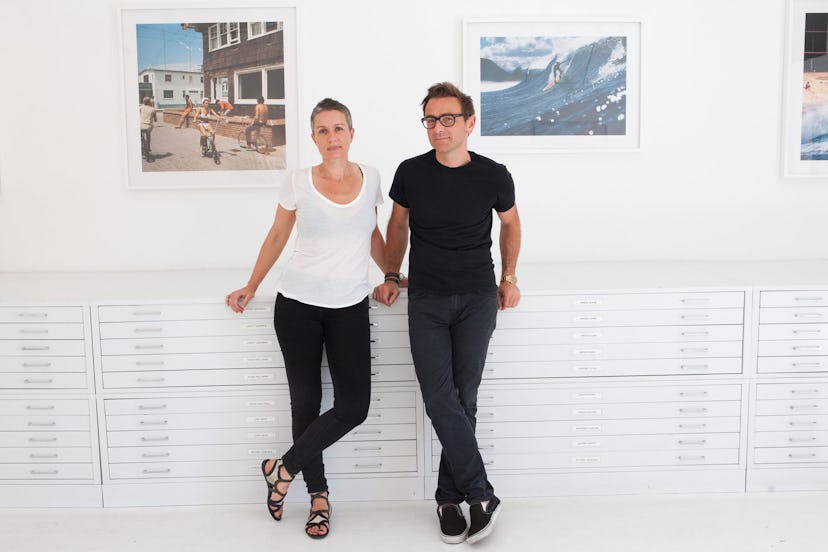 Camilla and Benjamin Trigano at M+B, Benjamin’s Los Angeles gallery.