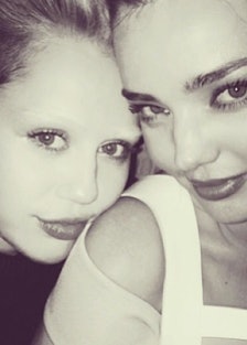 Miley Cyrus and Miranda Kerr. Photo courtesy of Instagram.
