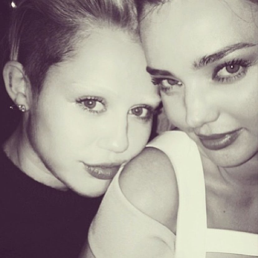 Miley Cyrus and Miranda Kerr. Photo courtesy of Instagram.