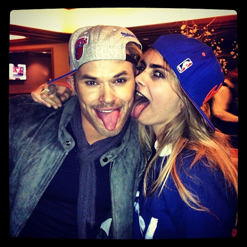 Kellan Lutz and Cara Delevingne. Photo courtesy of Instagram.