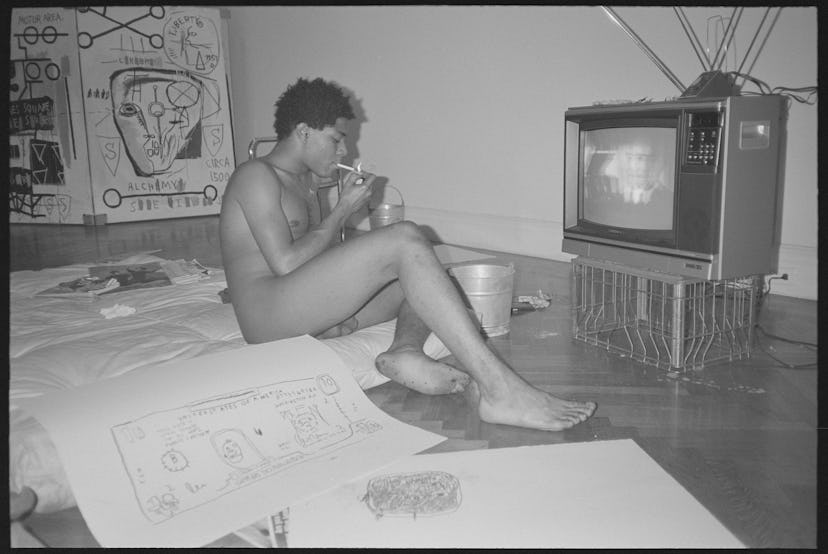 *Basquiat*, photographed by Paige Powell in her apartment, New York, 1983.