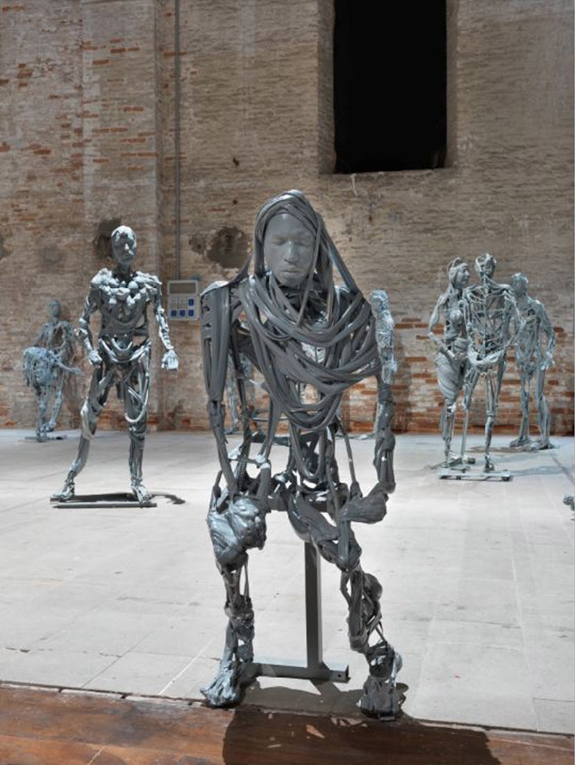 Exhibition view of Pawel Althamer's Venetians at the Venice Bienniale 2013. Courtesy of the artist.