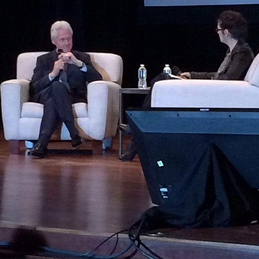 Bill Clinton at the Fragrance Foundation's Foundation Talk.