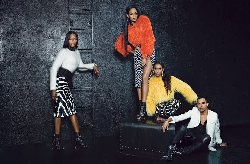 Balmain Rihanna, Iman, Naomi Campbell, Olivier Rousteing