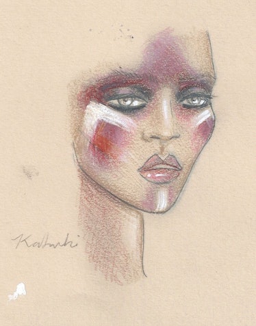 Kabuki's sketch of Rihanna