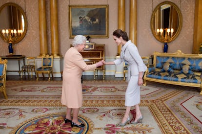 Queen Elizabeth II and Angelina Jolie