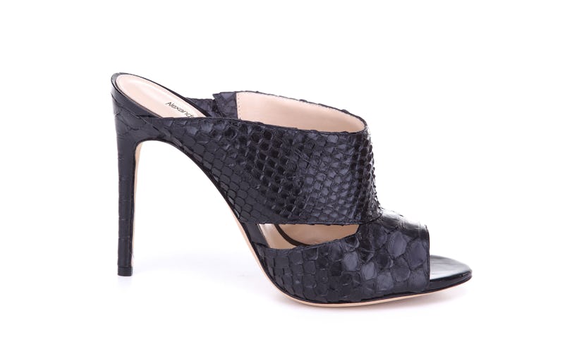 Alexandre Birman python slide sandal
