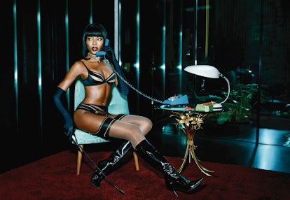 Naomi Campbell in Evalyne for Agent Provocateur