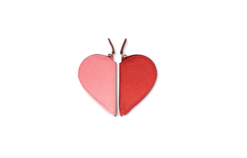 Moynat half heart coin purse