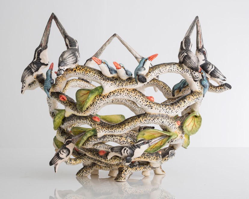 Ardmore's Kissing Kingfisher Vase.