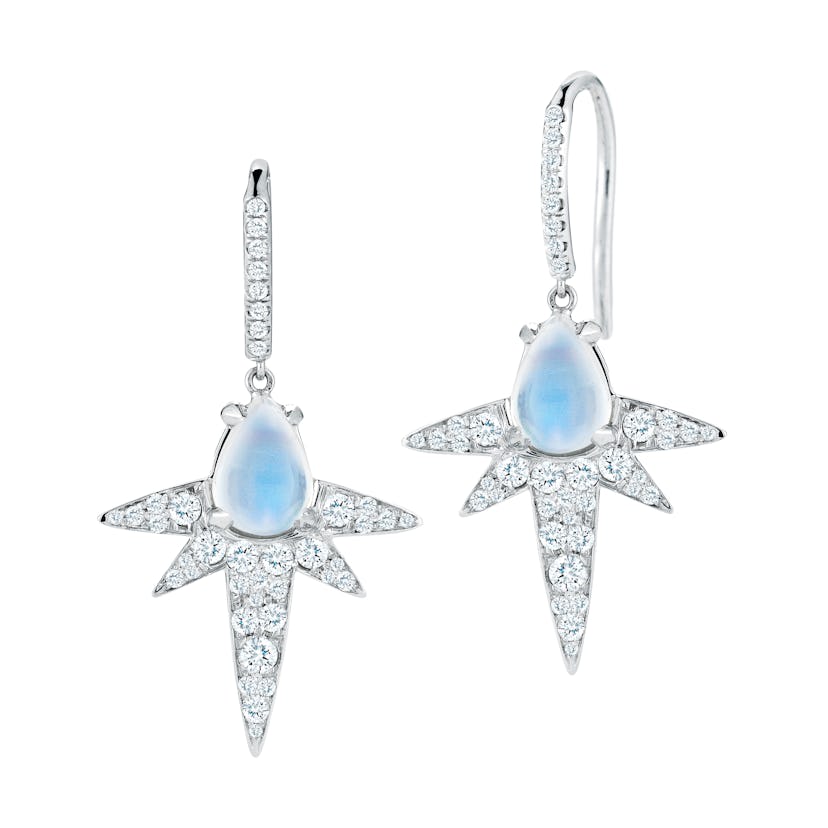 FINN Jewelry 18k White gold and moonstone earrings