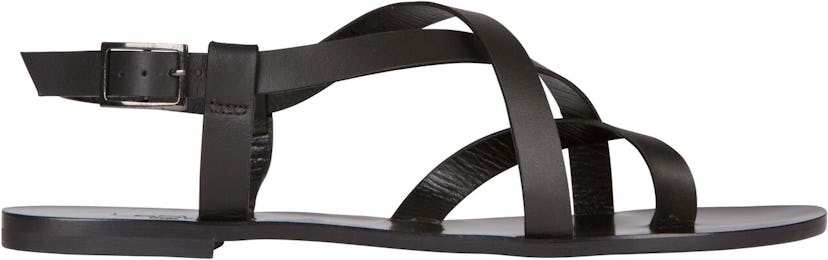 black sandals