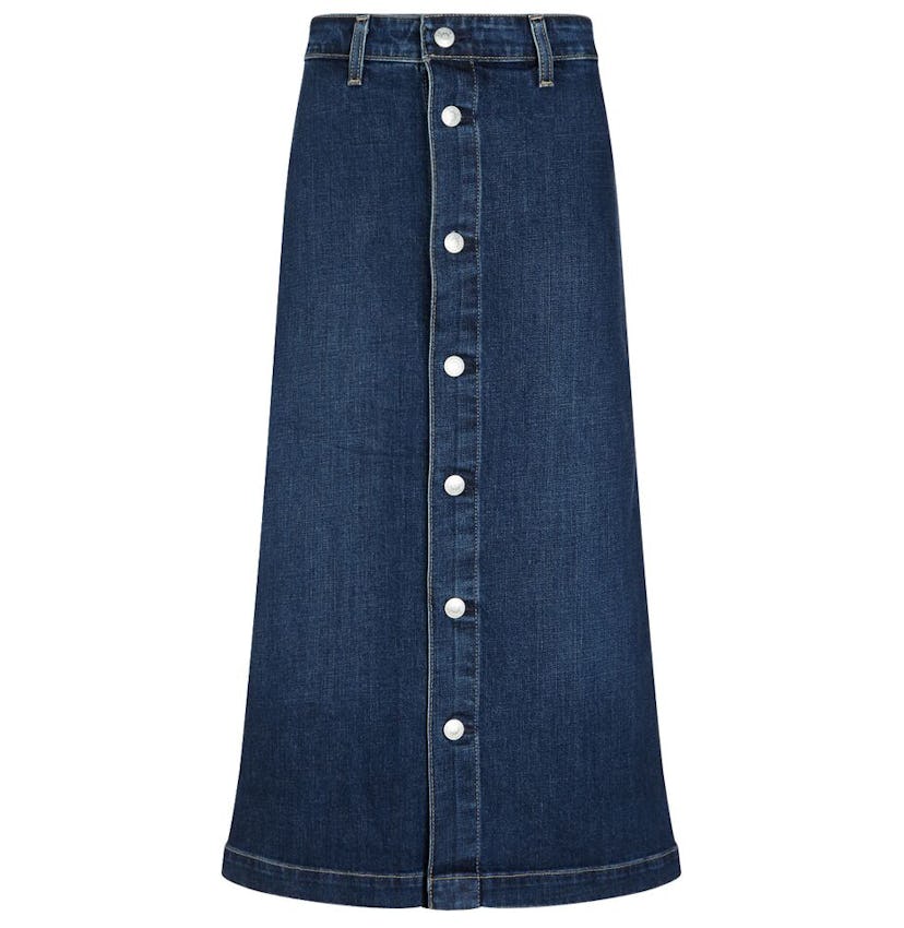 Alexa Chung for AG Beat the Cool Denim Midi Skirt