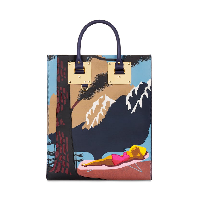 Sophie Hulme printed leather tote,