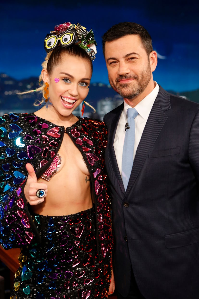 Miley Cyrus and Jimmy Kimmell