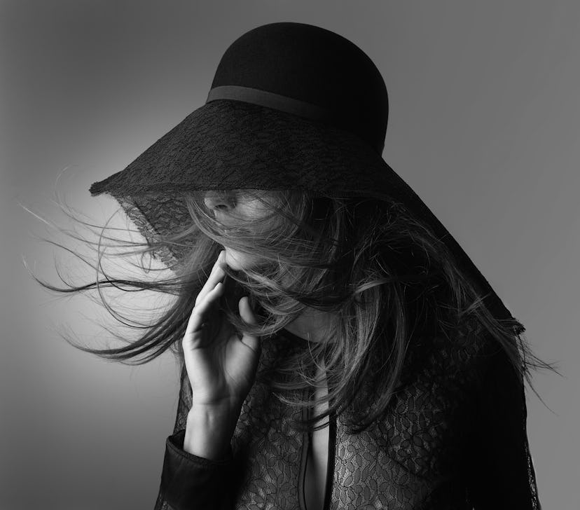 ERES + Maison Michel rabbit-felt and lace wide-brim hat