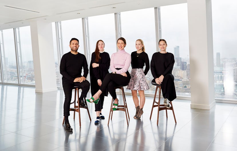 The British Fashion Council/Vogue Designer Fashion Fund finalists: from left, Osman Yousefzada, Osma...