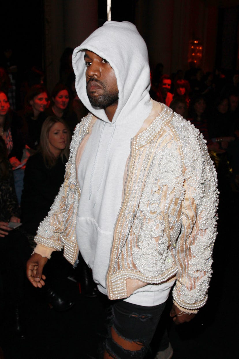 Kanye West at Balmain