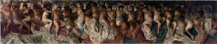 Desiderio, Sleep, 2008, oil on canvas, 52 x 252 in, NON 47292