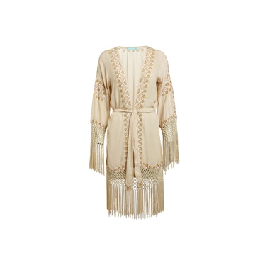 Melissa Odabash Dana Embroidered Cover Up Beige