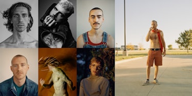 A seven-part collage with different people by Ryan Pfluger