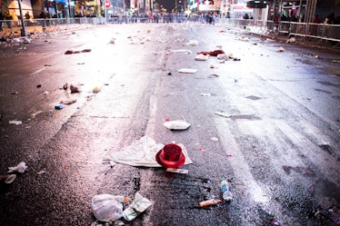 Times Square after New Year’s Eve 2017 celebration.