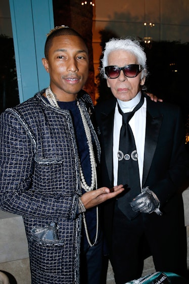 Pharrell Williams attending the Chanel show as part of the Paris