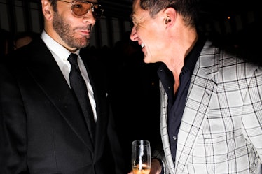 Tom Ford and André Balazs laughing at W's Golden Globes Party 