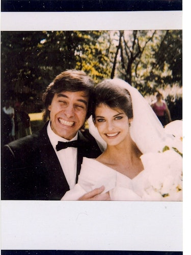 John Casablancas with his wife on their wedding day