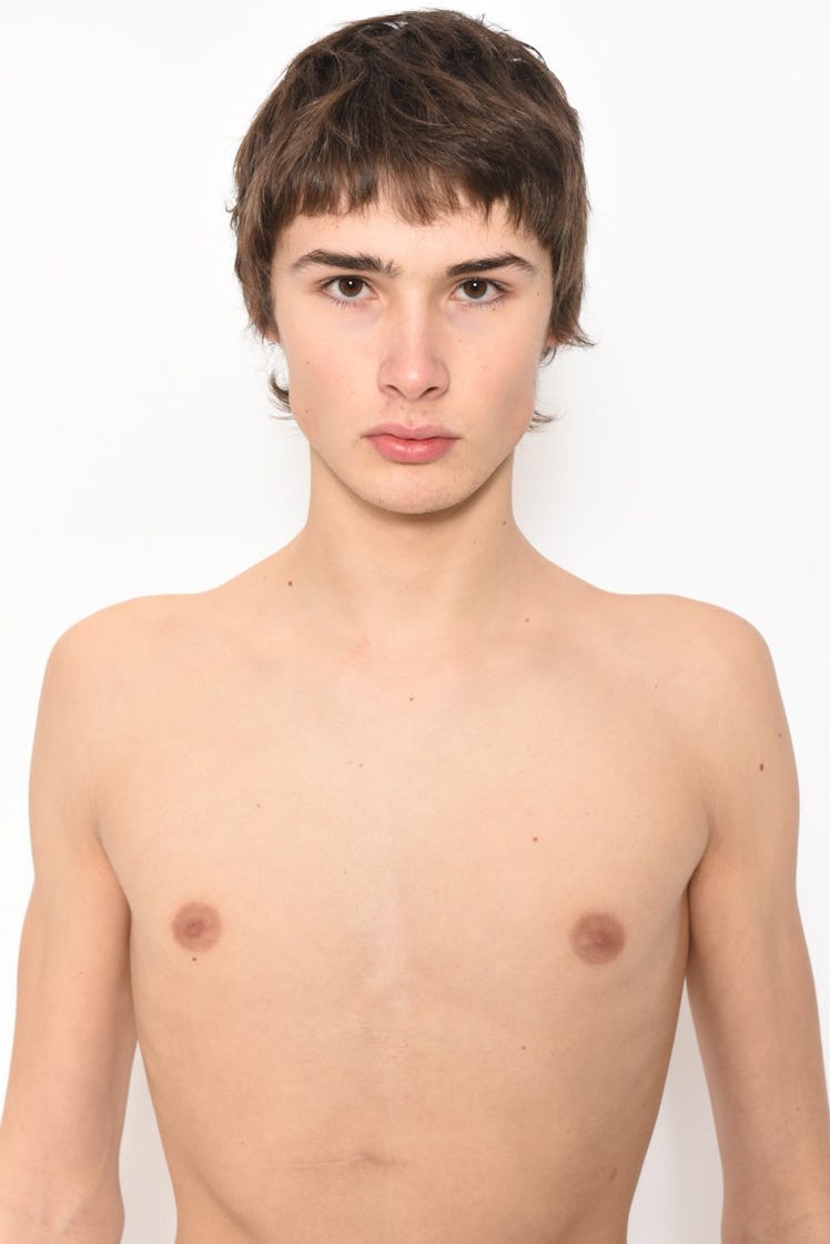 Up-and-coming male model, Laurens Pouchele, posing for a photo.