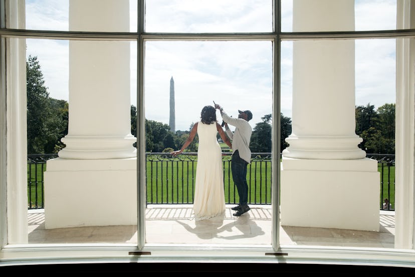 Michelle Obama and Johnny Wright.jpg