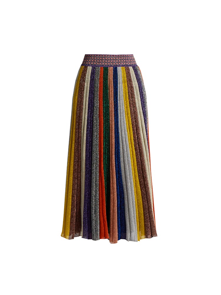 Missoni red, black, blue, and yellow skirt