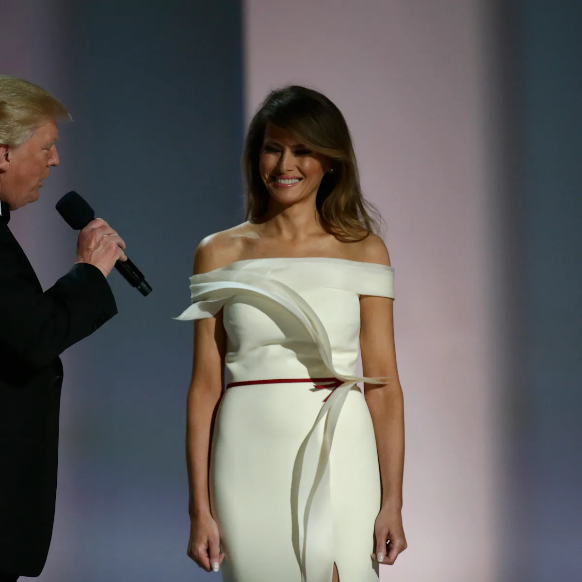 who designed melania's dress for the ball Melania Trump Stylist Herve Pierre Designs Inaugural Ball Dress Again