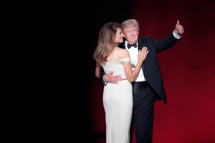 Melania and Donald, J. Trump during his Inauguration ball