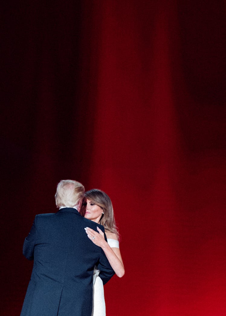 Melania dancing with Donald J. Trump during his Inauguration ball