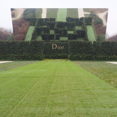 A maze with the Dior logo on its entrance