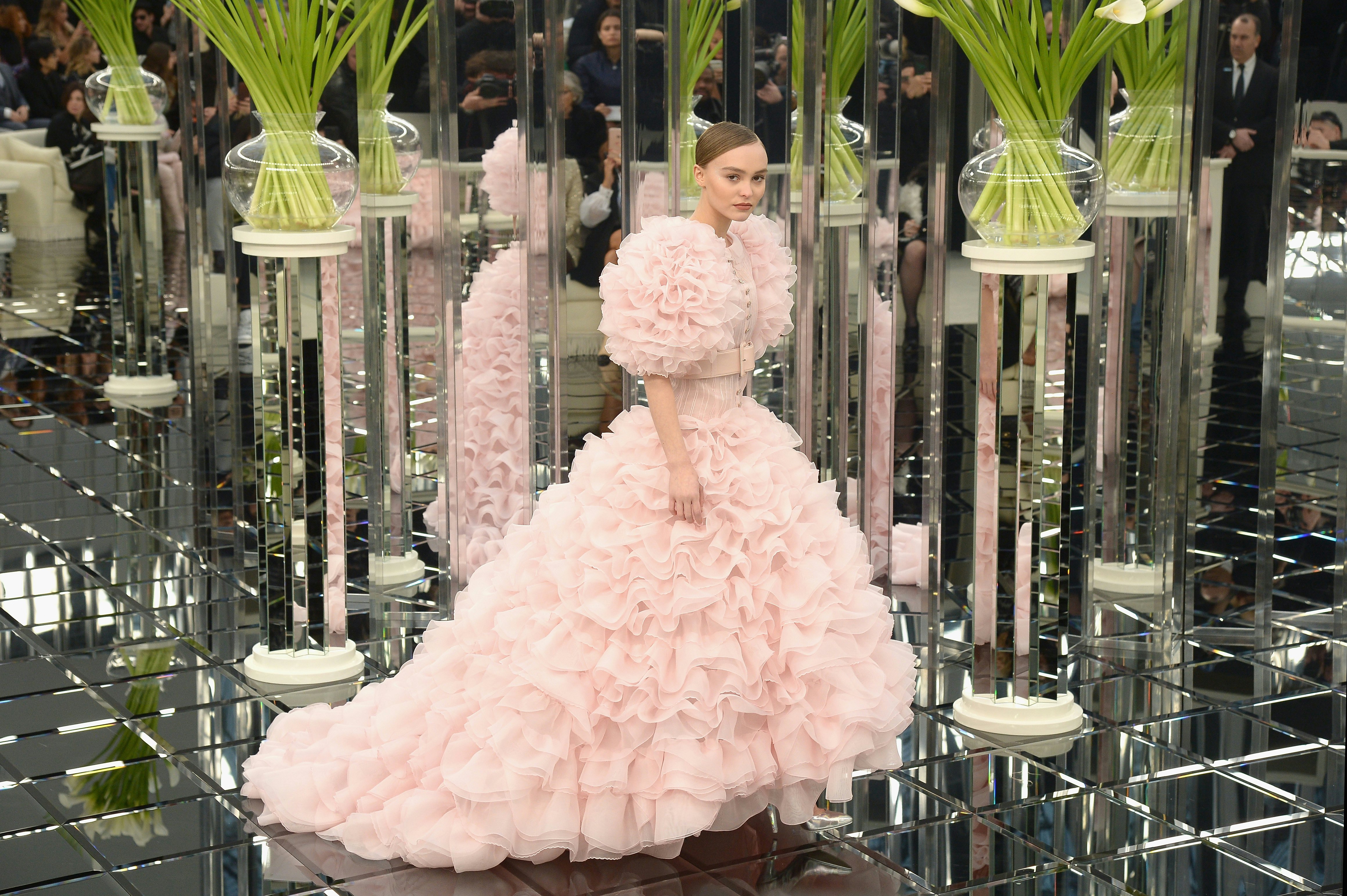 chanel bride lily rose depp