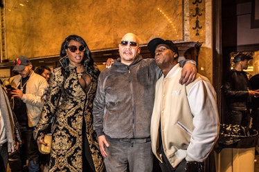 Rapper Remy Ma, Fat Joe, and Grandmaster Flash at Philipp Plein’s Fall 2017 show during New York Fas...