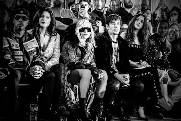 Tyga, Kylie Jenner, Madonna and photographer Steven Klein in the best seats at the Philipp Plein sho...